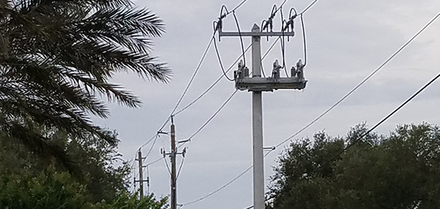 L&iacute;neas el&eacute;ctricas durante el hurac&aacute;n