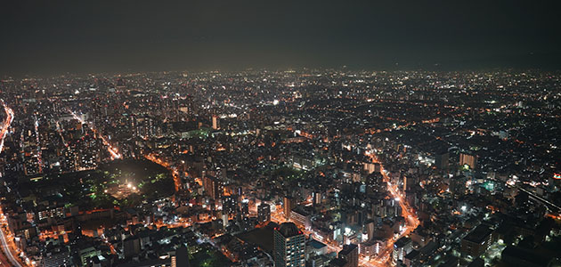 Lighted Cityscape